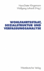 Wohlfahrtsstaat, Sozialstruktur und Verfassungsanalyse : Jurgen Fijalkowski zum 60. Geburtstag - eBook