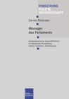 Manager des Parlaments : Parlamentarische Geschaftsfuhrer im Deutschen Bundestag - Status, Funktion, Arbeitsweise - eBook