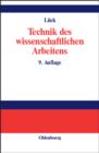 Technik des wissenschaftlichen Arbeitens : Seminararbeit, Diplomarbeit, Dissertation - eBook