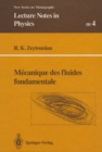 Mecanique des fluides fondamentale - eBook