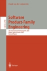 Software Product-family Engineering : 4th International Workshop, PFE 2001 Bilbao, Spain, October 3-5, 2001 Revised Papers - Book