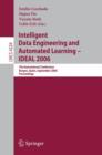 Intelligentdata Engineering Andautomated Learning - Ideal 2006 : 7th International Conferenceburgos, Spain, September 20-23, 2006 Proceedings - Book