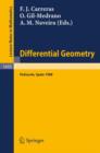 Differential Geometry : International Symposium Proceedings 3rd, 1989 - Book