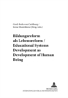 Bildungsreform Als Lebensreform Educational Systems Development as Development of Human Being - Book
