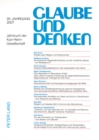 Glaube Und Denken : Jahrbuch Der Karl-Heim-Gesellschaft- 20. Jahrgang 2007 - Book