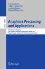 Anaphora Processing and Applications : 8th Discourse Anaphora and Anaphor Resolution Colloquium, DAARC 2011, Faro Portugal, October 6-7, 2011. Revised Selected Papers - eBook
