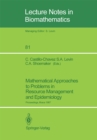 Mathematical Approaches to Problems in Resource Management and Epidemiology : Proceedings of a Conference held at Ithaca, NY, Oct. 28-30, 1987 - eBook