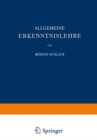 Allgemeine Erkenntnislehre - eBook