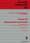 Forum '90 Wissenschaft und Technik : Neue Anwendungen mit Hilfe aktueller Computer-Technologien, Trier, 8./9. Oktober 1990 Proceedings - eBook