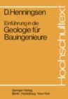 Einfuhrung in die Geologie fur Bauingenieure - eBook