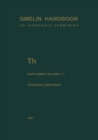 Th Thorium : Supplement Volume C 3 Compounds with Nitrogen - eBook