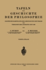 Tafeln zur Geschichte der Philosophie : Graphische Darstellung der Lebenszeiten seit Thales und Ubersicht der Literatur seit 1440 - eBook