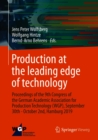 Production at the leading edge of technology : Proceedings of the 9th Congress of the German Academic Association for Production Technology (WGP), September 30th - October 2nd, Hamburg 2019 - eBook