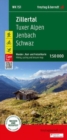 Zillertal Hiking, Cycling and Leisure Map : Tuxer Alpen, Jenbach, Schwaz  1:50,000 scale 151 - Book