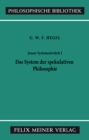 Jenaer Systementwurfe I : Das System der spekulativen Philosophie. Fragmente aus Vorlesungsmanuskripten zur Philosophie der Natur und des Geistes - eBook
