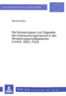 Die Notwendigkeit Und Tragweite Der Untersuchungsmaxime in Den Verwaltungsprozessgesetzen (Vwgo, Sgg, Fgo) - Book