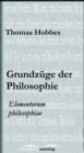 Grundzuge der Philosophie : Elementorum philosophiae - eBook