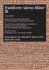 Frankfurter Adorno Blatter III - eBook