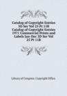 Catalog of Copyright Entries 3D Ser Vol 25 Pt 11B - Book
