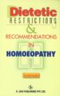 Dietetic Restrictions & Recommendations in Homoeopathy - Book