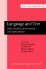 Language and Text : Data, models, information and applications - eBook