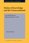 Modes of Knowledge and the Transcendental : An introduction to Plotinus Ennead 5.3 [49] - eBook