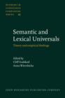 Semantic and Lexical Universals : Theory and empirical findings - eBook