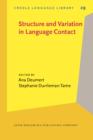 Structure and Variation in Language Contact - eBook