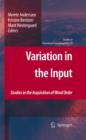 Variation in the Input : Studies in the Acquisition of Word Order - eBook