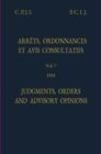 Judgments, orders and advisory opinions : Vol. 7, 1931 - Book