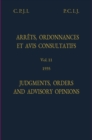 Judgments, orders and advisory opinions : Vol. 11, 1935 - Book