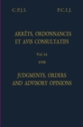 Judgments, orders and advisory opinions : Vol. 14, 1938 - Book