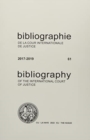 Bibliography of the International Court of Justice 2017-2019 - Book