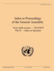Index to proceedings of the General Assembly : sixty-ninth session - 2014-2015, Part II: Index to speeches - Book