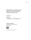 Resolutions and decisions adopted by the General Assembly during its sixty-ninth session : Vol. 2: Decisions (16 September  - 29 December 2014) - Book