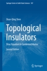 Topological Insulators : Dirac Equation in Condensed Matter - eBook