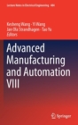Advanced Manufacturing and Automation VIII - Book