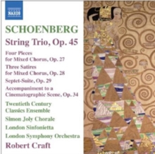 Arnold Schoenberg: String Trio, Op. 45, CD / Album Cd Arnold Schoenberg: String Trio, Op. 45, CD / Album Cd