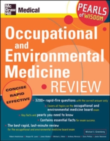 Occupational and Environmental Medicine Review: Pearls of Wisdom, Paperback / softback Book Occupational and Environmental Medicine Review: Pearls of Wisdom, Paperback / softback Book