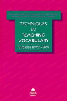 Techniques in Teaching Vocabulary, Paperback Book Techniques in Teaching Vocabulary, Paperback Book