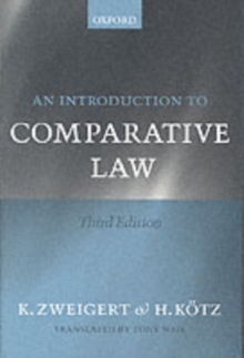 An Introduction to Comparative Law, Paperback / softback Book An Introduction to Comparative Law, Paperback / softback Book