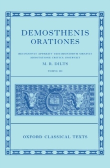 Demosthenis Orationes III, Hardback Book Demosthenis Orationes III, Hardback Book