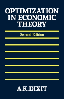 Optimization in Economic Theory, Paperback Book Optimization in Economic Theory, Paperback Book