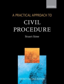 A Practical Approach to Civil Procedure, Paperback / softback Book A Practical Approach to Civil Procedure, Paperback / softback Book
