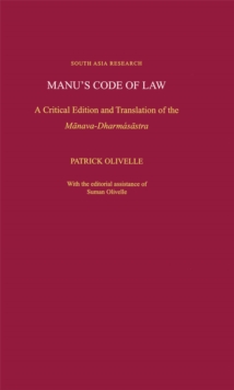 Manu's Code of Law : A Critical Edition and Translation of the M-anava-Dharma?-astra