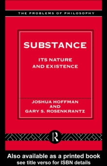 Substance : Its Nature and Existence