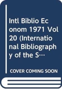 Intl Biblio Econom 1971 Vol 20