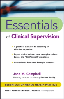 Essentials of Clinical Supervision, Paperback Book Essentials of Clinical Supervision, Paperback Book