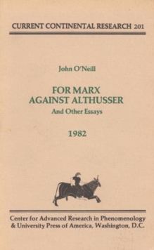For Marx Against Althusser