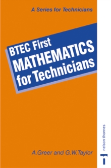 BTEC First - Mathematics for Technicians, Paperback Book BTEC First - Mathematics for Technicians, Paperback Book